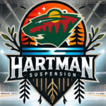 Minnesota Wild logo with the words Hartman suspension below the logo