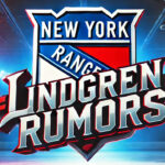 New York Rangers logo with the words Lindgren rumors below the logo