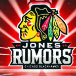 Seth Jones Trade Rumors: Blackhawks Shopping Star D-Man? Chicago Blackhawks logo with the words Jones rumors below the logo