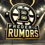 Boston Bruins logos with the words Frederic rumors below the logo