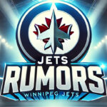 Winnipeg Jets Rumors: 2025 First-Round Pick on the Table?! Winnipeg Jets logo with the words Jets rumors below the logo