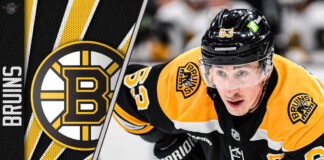 Brad Marchand in Bruins jersey, pondering trade rumors, NHL 2025 deadline