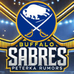 Buffalo Sabres logo with the words JJ Peterka rumors below the logo