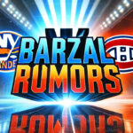 Mathew Barzal, New York Islanders, trade rumor, Montreal Canadiens logo, New York Islanders logo NHL offseason.