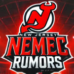 New Jersey Devils logo with the words Nemec rumors below the logo