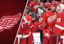 Detroit Red Wings celebrating a win, will they make some big moves in free agency?