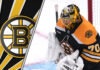 Boston Bruins goalie Joonas Korpisalo during NHL game amid trade rumors