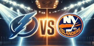 Tampa Bay Lightning vs. New York Islanders game at UBS Arena on April 1, 2025