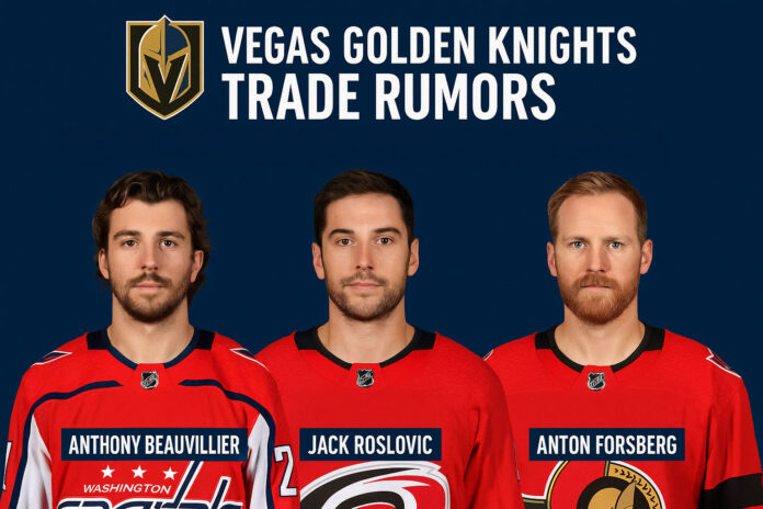 vegas-golden-knights-trade-rumors-2025 Vegas Golden Knights trade rumors featuring Anthony Beauvillier, Jack Roslovic, and Anton Forsberg