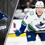 Brock Boeser skating in a Vancouver Canucks jersey during the 2024-25 NHL season
