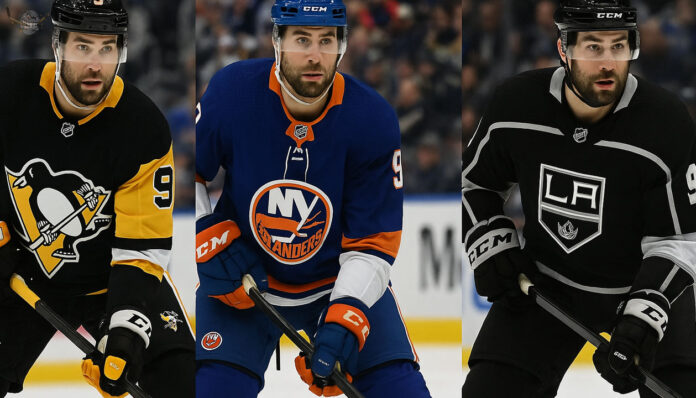 Where Could Ivan Provorov Sign This Offseason? Ivan Provorov in Pittsburgh Penguins, New York Islanders, and LA Kings jersey's as NHL trade rumors swirl