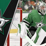 Dallas Stars goalie Jake Oettinger looking contemplative amidst NHL trade rumors following playoff exit.