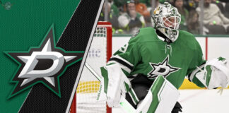 Dallas Stars goalie Jake Oettinger looking contemplative amidst NHL trade rumors following playoff exit.