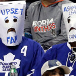 Upset Leafs fans after a game 7 loss to the Florida Panthers