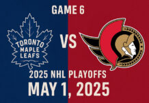 Toronto Maple Leafs and Ottawa Senators face off in Game 6 of the 2025 NHL Playoffs