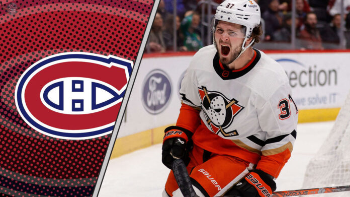 Could the Canadiens Offer Sheet or Trade for Mason McTavish This Summer? Anaheim Ducks center Mason McTavish in action during an NHL game amid trade rumors involving the Montreal Canadiens