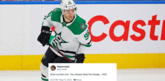 Nazem Kadri reacts to Avalanche trading Mikko Rantanen during 2025 NHL playoffs
