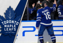 Mitch Marner in a Toronto Maple Leafs jersey, will he re-sign with the Leafs?
