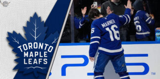 Mitch Marner in a Toronto Maple Leafs jersey, will he re-sign with the Leafs?