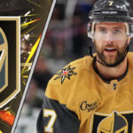 Vegas Golden Knights defenseman Alex Pietrangelo on the ice during an NHL game, with the backdrop of ongoing injury and LTIR rumors.