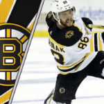 David Pastrňák’s Point Projections: Will the Bruins’ Star Light the Lamp Even More in 2025-26? An action shot of Boston Bruins forward David Pastrňák celebrating a goal during an NHL game.
