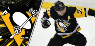 Evgeni Malkin celebrates a goal.