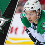 The Stars are Listening: Analyzing the Jason Robertson Trade Rumors Dallas Stars forward Jason Robertson taking a faceoff during an NHL game, with NHL trade rumors swirling around his future with the team.