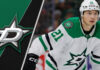 Dallas Stars forward Jason Robertson looking on, amidst NHL trade rumors connecting him to the Ottawa Senators and Anaheim Ducks.