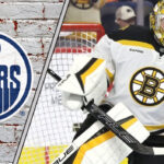 Jeremy Swayman to Oil Country? Analyzing the Blockbuster Goalie Rumor That Won’t Die An image of Jeremy Swayman in his Boston Bruins gear, looking focused during a game, with the Edmonton Oilers logo faintly in the background, suggesting a potential trade.