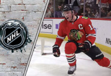 Jonathan Toews in a Blackhawks sweater —latest Jonathan Toews news comeback rumors.