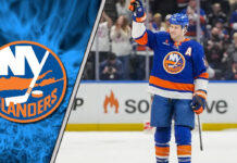 New York Islanders forward Matt Martin acknowledges the crowd, signifying his retirement from the NHL and the end of his impactful career.