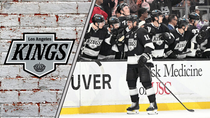 Los Angeles Kings players skating in preseason warm‑up for 2025‑26 season