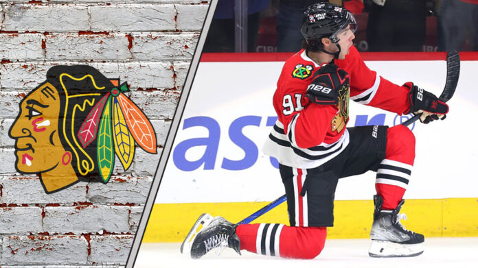 Inside the Blackhawks' High-Stakes Bet on Frank Nazar Chicago Blackhawks forward Frank Nazar skates with the puck during an NHL game.