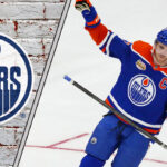 Edmonton Oilers captain Connor McDavid waving to the crowd