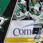 Dallas Stars forward Mavrik Bourque celebrates a goal during a pre-season game at the American Airlines Center.