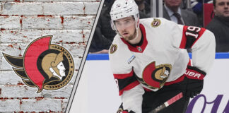 Ottawa Senators forward Drake Batherson celebrates a goal helping to boost his fantasy hockey stats