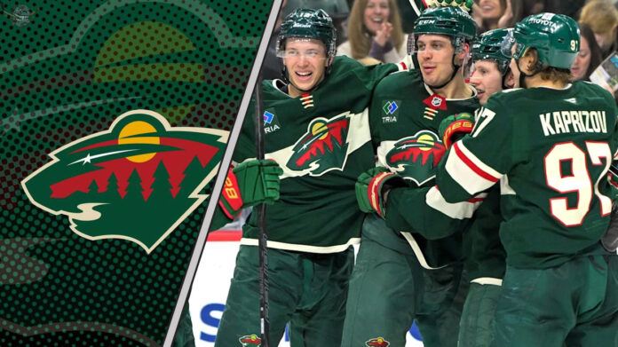A Deeper Look into the Wild's Playoff Potential The Minnesota Wild team celebrating a goal on the ice during a game in the 2025-26 NHL season.