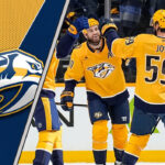 Nashville Predators captain Roman Josi skates with the puck during a game, looking focused and determined in his team's 2025-26 season preview