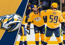 Nashville Predators captain Roman Josi skates with the puck during a game, looking focused and determined in his team's 2025-26 season preview