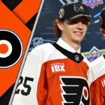 An action shot of the Philadelphia Flyers' top prospects