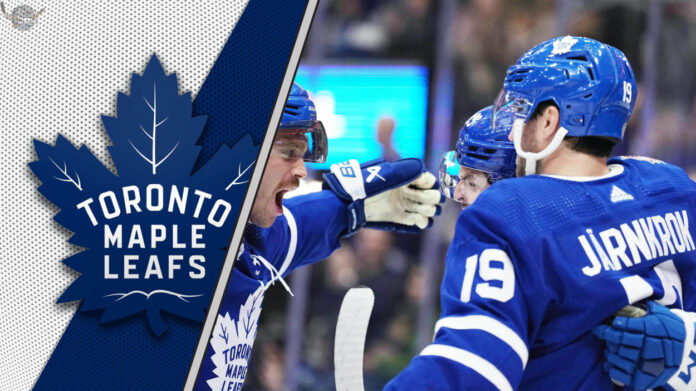 toronto-maple-leafs-trade-rumors-august-10-2025 Toronto Maple Leafs Nick Robertson and Calle Jarnkrok celebrating a goal