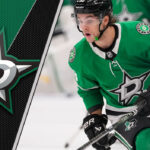 Wyatt Johnston 2025-26 NHL Fantasy Projection: Can He Crack 75 Points? Wyatt Johnston skating with the puck for the Dallas Stars during the NHL season