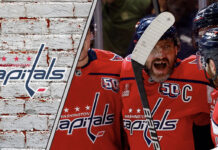 Washington Capitals captain Alex Ovechkin celebrates a goal during a game, looking focused. This image is part of the Washington Capitals season preview for 2025-26.