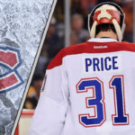 Carey Price skating on the ice with his head down thinking about his contract situation