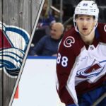 Colorado Avalanche forward Martin Necas skates with the puck during an NHL game