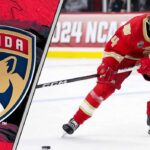 Florida Panthers top prospect Jack Devine skating with the puck