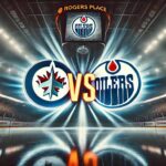 Don’t Miss This Preseason Clash: How to Watch Jets vs Oilers Tonight Widescreen image of the Winnipeg Jets and Edmonton Oilers logos clashing, set inside Rogers Place with glowing spotlights and the word "Vs" between them