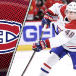 Lane Hutson in a Montreal Canadiens jersey quarterbacking the power play