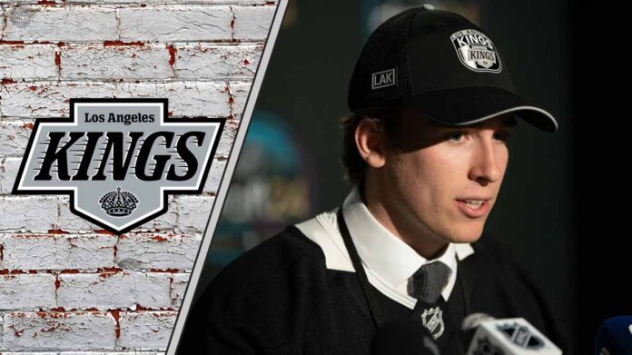 liam-greentree-la-kings-prospect Top LA Kings prospect Liam Greentree talking to the media after being drafted