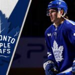 Toronto Maple Leafs forward Matthew Knies skates with the puck, ready for a breakout 2025-26 season as per our latest point projections.